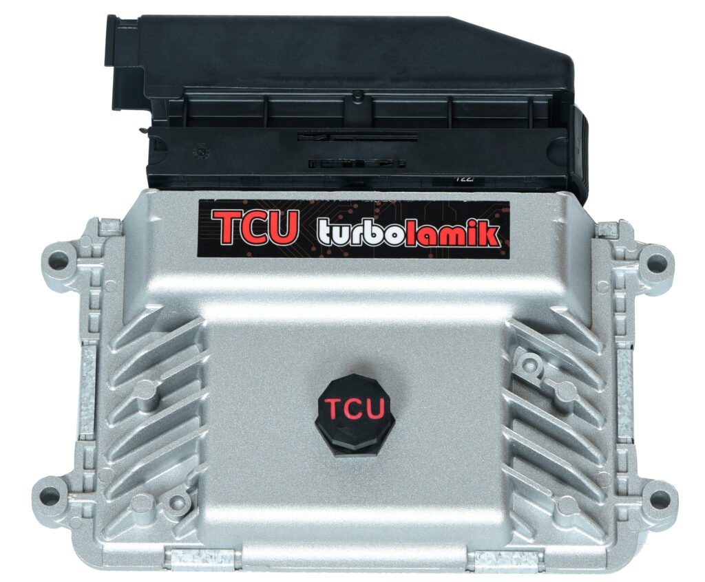 Turbolamik TCU transmission control unit in a silver aluminium case